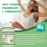 Magnesium L-Threonate Supplement - 1000mg, Supports Quality of Sleep, Focus - Image 2
