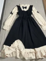 French Vintage Midi Dress Women Casual Evening Party Plaid Dress Office Lady Outwear - Image 3