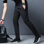 Men's Casual Pants Business Stretch Slim Fit Elastic Waist Jogger - Image 5