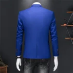 Boutique Fashion Solid Color High-end Brand Casual Business Men's Blazer Groom Wedding Gown - Image 3