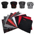 Food Service Kitchen Suit Hotel Chef Apron Cooking Cap Restaurant Cook Work Uniform - Image 2