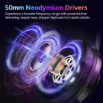 QCY Heroad V200 Over Ear Headphones 50mm Driver 7.1 Surround Sound Headset Wireless - Image 2