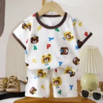 2PCS Children Clothing Set Child T-shirt Suit - Image 3