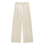 HXAO Women Pants Summer Baggy Pants For Woman Pleats Casual Black Pants - Image 4