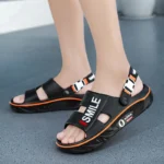 Summer Men's Massage Slippers Indoor Outdoor Sandals Beach Comfortable Soft Slides - Image 4