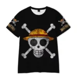Kids One Piece Sports T-Shirt Summer Luffy Red Hawk Print Breathable Short Sleeve - Image 5