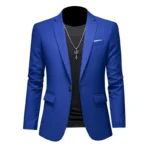 Boutique Fashion Solid Color High-end Brand Casual Business Men's Blazer Groom Wedding Gown - Image 2