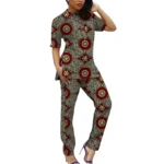 Women's Ankara Set Outfit African Coutre Short Sleeve Top And Pants Traditional - Image 6