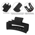 4Pcs/Set Women Girls Claw Clips Coffee Black Hair Claw Nonslip Crab Hairpins - Image 4