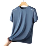 CHRLCK Men's Running Quick Drying T-shirts Breathable Hiking Fishing Tees Soft - Image 2