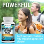 Magnesium Citrate Supplement - Supports Heart, Muscle, Nerve, Bone Health, Promote Energy Metabolism - Image 6