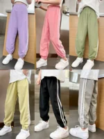 1/3 Pieces Children's summer solid color basic sports pants boys casual Joker