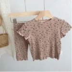Bear Leader Summer Fashion New Short Sleeve Round Neck Flower Printed T-shirt - Image 3