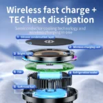 Ice Cooling Magnetic Wireless Car Charger Fast Charging Station for iPhone - Image 3