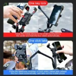 Universal 360° Rotatable Non-Slip Bicycle Phone Holder Adjustable Stand - Image 3