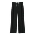 HXAO Women Pants Summer Baggy Pants For Woman Pleats Casual Black Pants - Image 6