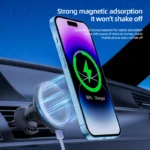 VIKEFON Magnetic Car Wireless Charger For iPhone 12 13 14 15 pro max Air Vent Car Phone Holder - Image 2
