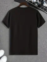 Men's casual round neck T-shirt with unique rabbit skull pattern - Image 3