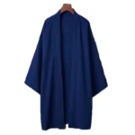 Summer Men Black Robe Samurai Clothing Solid Color Loose Asian Traditional Costume - Image 2