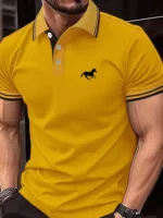 New Men's T-shirt Classic Short sleeved Polo Shirt - Image 5