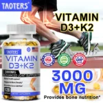 3000 mg Vitamin D3+K2 Health Supplement - Calcium Supplement for Bone Precision