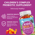 Organic Kids Multivitamin Gummies, with Vitamins A, C, D, E, Zinc, Probiotics - Image 4