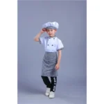 Kids Cook Tshirt Chef Uniform Children Kitchen Hat Cap Work Jackets Restaurant - Image 5