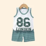 Children Sets Kids Clothes Boys Girls Vest Suit  T-Shirts Shorts Tank Top Sleeveless - Image 3