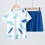 Summer CHILDREN'S Clothing Short Sleeve Shorts 2-piece Suit for Boys and Girls - Image 5