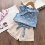 New Summer Baby Girls Clothes Children Sleeveless Vest Shorts 2Pcs/Sets - Image 5
