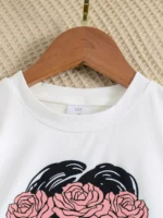 A set of two fashionable and simple cartoon print cool round-neck - Image 3