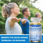 Magnesium Glycinate Capsules 500mg with Zinc,Vitamin D3 B6 Brain, Memory, Focus, Sleep - Image 6