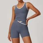 Yoga Set 2 Pieces Workout Outfits Fitness Sportswear Gym Tracksuit High Waist Leggings - Image 2
