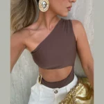 One Shoulder 2025 Sexy Women One Piece Swimsuit Female Swimwear - Image 4