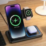 Foldable 3 in 1 Wireless Charging Station for iPhone 17 16 15 14 13 12 Pro Max iWatch