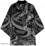 Oversize 3XL 4XL 5XL Japanese Kimono Cardigan Traditional Men's Samurai Cosplay Costume - Image 2