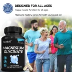 Magnesium Glycinate - Supports Nerve, Muscle, Bone and Heart Health, Helps with Stress - Image 5