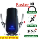 Wireless Car Charger Magnetic Car Phone Holder For iPhone 17 16 15 14 13 12 Pro