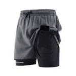Men's casual shorts, suitable for fitness, training, cycling, cool and breathable, daily wear - Image 6