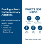 High Absorption 1000 Mg Calcium with 1000 IU Vitamin D, Magnesium, Bone Health Supplement - Image 6