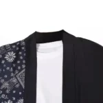 Men's Harajuku Japanese Patchwork Paisley Print Kimono Cardigan Traditional 3/4 Sleeves - Image 5