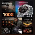 T-Rex 3 Military Grade 1000mAh Battery Smart Watch - Image 5