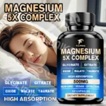 Magnesium Pills Supplement - 5 in 1 Complex, Glycinate, Citrate, Malate,Oxide - Stress, Muscle & Heart Support - Image 6