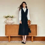 OLrain Elegant Fashion Black Dresses 2026 French Style Office Wear Long Sleeve - Image 3