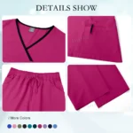 Nurse Uniform Medical Beauty SPA Uniform Dental Scrub Nursing Healthcare Scrubs Set - Image 6