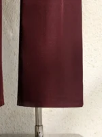 Burgundy Suits Pants for Women Office Lady Elegant High Waist Wide Leg Fashion - Image 6