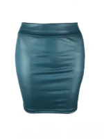 Leather Matte Slim Mini Sexy Fashion PU Hot Short High Waist Skirt - Image 6