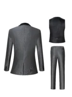 New Men's 3 Pieces Suit Formal Business Notch Lapel Slim Fit Tuxedos Best Man Blazer - Image 3