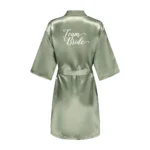 Women's Satin Robe Silk Kimono Bathrobe Pure Short Sexy Sleepwear - Image 3