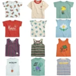 Spring/Summer BC26 New Children's Cotton Printed Sleeveless T-shirt for Boys and Girls